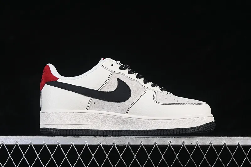 All categories Nk Air Force 1 Air Force series Nk Air Force 1 Low Air Force low-top Nike Air Force 1'07 Low Black and white red contrast Air Force 1 low-top casual sneakers KG6699-F42